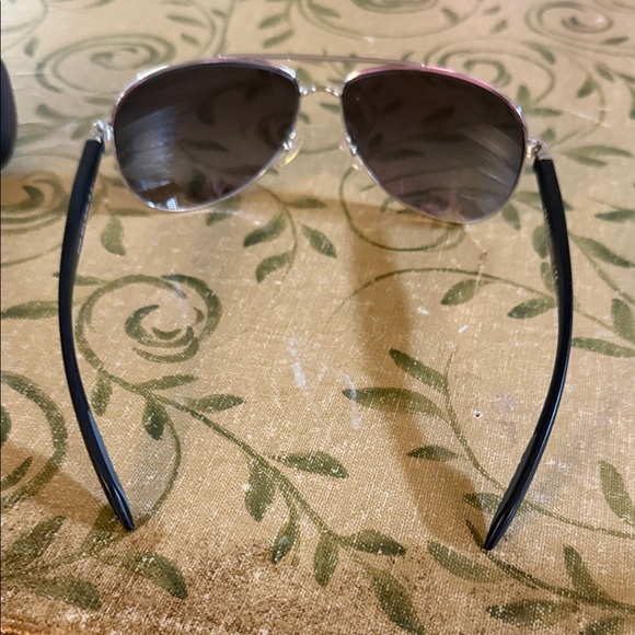 Prada Black and Silver Polarized Aviator Sunglasses - Picture 4 of 8